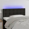 Image de vidaXL Tête de lit à LED Noir 80x5x78/88 cm Tissu