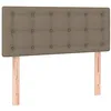 Image de vidaXL Tête de lit à LED Taupe 80x5x78/88 cm Tissu
