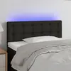 Image de vidaXL Tête de lit à LED Noir 90x5x78/88 cm Tissu