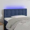 Image de vidaXL Tête de lit à LED Bleu 90x5x78/88 cm Tissu