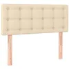 Image de vidaXL Tête de lit à LED Crème 100x5x78/88 cm Tissu