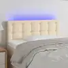 Image de vidaXL Tête de lit à LED Crème 100x5x78/88 cm Tissu