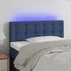 Image de vidaXL Tête de lit à LED Bleu 100x5x78/88 cm Tissu