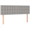 Image de vidaXL Tête de lit à LED Gris clair 144x5x78/88 cm Tissu