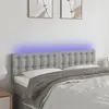 Image de vidaXL Tête de lit à LED Gris clair 144x5x78/88 cm Tissu