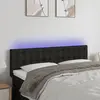 Image de vidaXL Tête de lit à LED Noir 144x5x78/88 cm Tissu