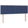 Image de vidaXL Hoofdbord LED 144x5x78/88 cm stof blauw