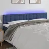 Image de vidaXL Tête de lit à LED Bleu 160x5x78/88 cm Tissu