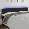 Image de vidaXL Tête de lit à LED Noir 180x5x78/88 cm Tissu