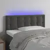 Image de vidaXL Tête de lit à LED Gris foncé 80x5x78/88 cm Velours