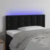 Image de vidaXL Tête de lit à LED Noir 80x5x78/88 cm Velours