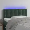 Image de vidaXL Tête de lit à LED Vert foncé 80x5x78/88 cm Velours