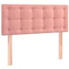 Image de vidaXL Tête de lit à LED Rose 80x5x78/88 cm Velours