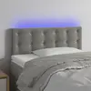 Image de vidaXL Tête de lit à LED Gris clair 90x5x78/88 cm Velours