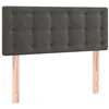 Image de vidaXL Tête de lit à LED Gris foncé 90x5x78/88 cm Velours
