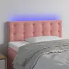 Image de vidaXL Tête de lit à LED Rose 90x5x78/88 cm Velours
