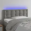 Image de vidaXL Tête de lit à LED Gris clair 100x5x78/88 cm Velours