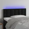 Image de vidaXL Tête de lit à LED Noir 100x5x78/88 cm Velours