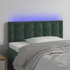 Image de vidaXL Tête de lit à LED Vert foncé 100x5x78/88 cm Velours