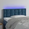 Image de vidaXL Tête de lit à LED Bleu foncé 100x5x78/88 cm Velours