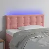 Image de vidaXL Tête de lit à LED Rose 100x5x78/88 cm Velours