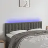 Image de vidaXL Tête de lit à LED Gris foncé 144x5x78/88 cm Velours