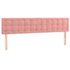 Image de vidaXL Tête de lit à LED Rose 180x5x78/88 cm Velours