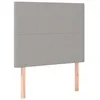 Image de vidaXL Tête de lit à LED Gris clair 80x5x118/128 cm Tissu