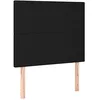 Image de vidaXL Tête de lit à LED Noir 100x5x118/128 cm Tissu