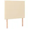 Image de vidaXL Hoofdbord LED 100x5x118/128 cm stof crèmekleurig