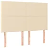 Image de vidaXL Tête de lit à LED Crème 144x5x118/128 cm Tissu