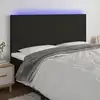 Image de vidaXL Tête de lit à LED Noir 160x5x118/128 cm Tissu