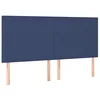Image de vidaXL Tête de lit à LED Bleu 160x5x118/128 cm Tissu