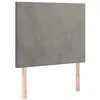 Image de vidaXL Tête de lit à LED Gris clair 80x5x118/128 cm Velours