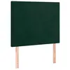 Image de vidaXL Tête de lit à LED Vert foncé 80x5x118/128 cm Velours
