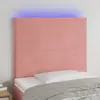 Image de vidaXL Tête de lit à LED Rose 80x5x118/128 cm Velours