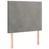 Image de vidaXL Tête de lit à LED Gris clair 90x5x118/128 cm Velours