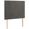 Image de vidaXL Hoofdbord LED 90x5x118/128 cm fluweel donkergrijs