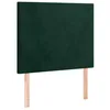 Image de vidaXL Tête de lit à LED Vert foncé 90x5x118/128 cm Velours
