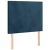 Image de vidaXL Hoofdbord LED 100x5x118/128 cm fluweel donkerblauw