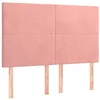 Image de vidaXL Tête de lit à LED Rose 144x5x118/128 cm Velours