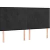 Image de vidaXL Tête de lit à LED Noir 160x5x118/128 cm Velours