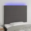 Image de vidaXL Tête de lit à LED Gris 80x5x118/128 cm Similicuir