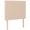 Image de vidaXL Hoofdbord LED 100x5x118/128 cm kunstleer cappuccinokleurig