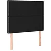 Image de vidaXL Tête de lit à LED Noir 80x5x118/128 cm Tissu