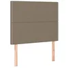 Image de vidaXL Tête de lit à LED Taupe 90x5x118/128 cm Tissu