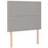 Image de vidaXL Tête de lit à LED Gris clair 100x5x118/128 cm Tissu