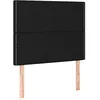 Image de vidaXL Hoofdbord LED 100x5x118/128 cm stof zwart