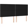 Image de vidaXL Tête de lit à LED Noir 160x5x118/128 cm Tissu