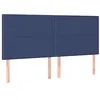 Image de vidaXL Tête de lit à LED Bleu 200x5x118/128 cm Tissu